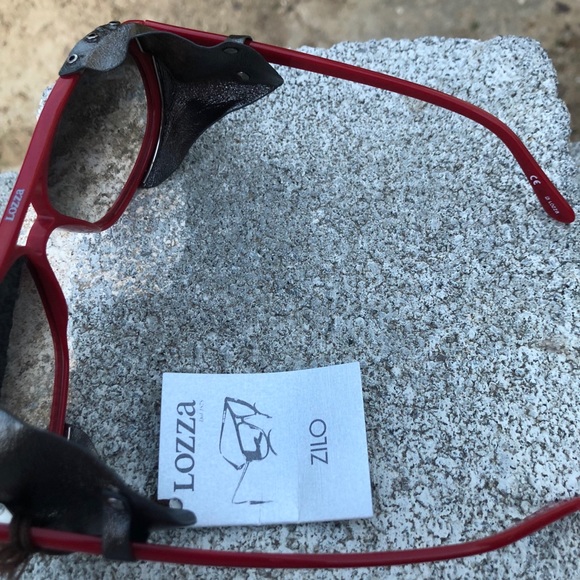 LOZZA Aviator style sunglasses red rim - Picture 3 of 4